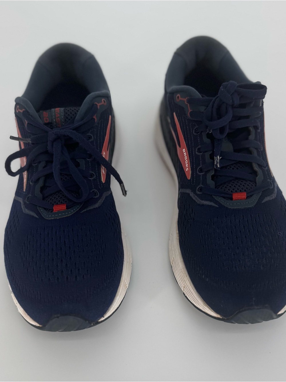 Brooks Beast 20 Men's Navy and Coral Running Sneakers  Size 11 - Picture 3 of 8